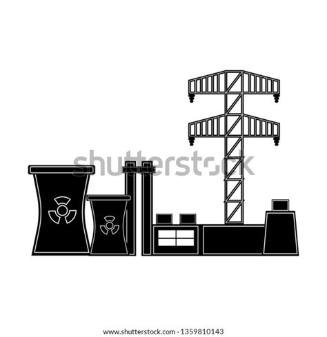 Nuclear Power Plant Icon Vector Illustration Stock Vector Royalty Free