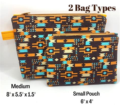 Southwestern Style Zipper Pouch Makeup Bag Travel Pouch Fabric Cosmetic