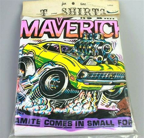 1969 Vintage Ford Maverick Hot Rod Muscle Car Graphi Gem