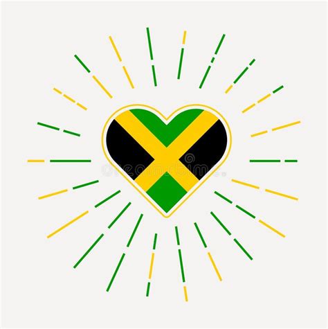 Jamaica Heart With Flag Of The Country Stock Vector Illustration Of