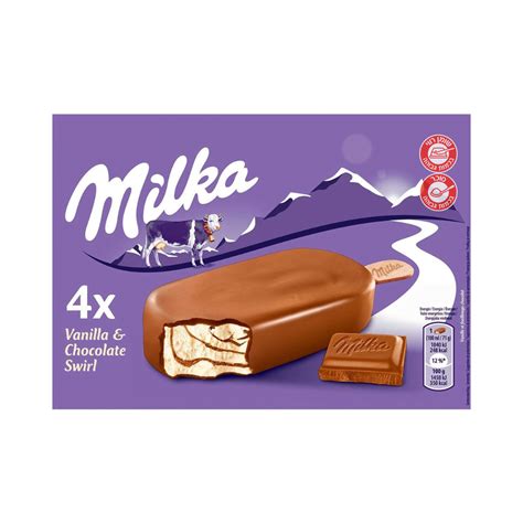 Milka Ice Cream Chocolate Milk Vanilla מאגדת שלגוני מילקה מצופה