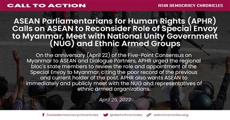 Open Letter On The Anniversary Of The Five Point Consensus On Myanmar