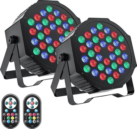 U King Luces Led Par Dj Luz De Escenario Con Cable Rgb Led Con