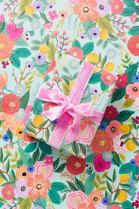 Rifle Paper Co Garden Party Wrapping Paper Roll Anthropologie