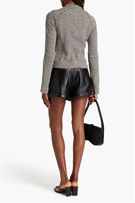 Rag Bone Frayed Cotton Tweed Jacket The Outnet