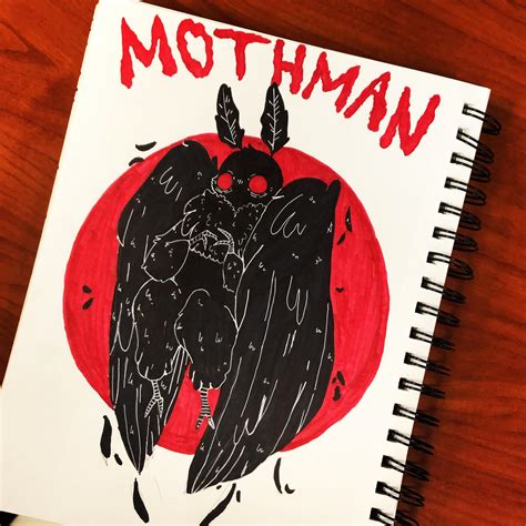 Mothman Drawing I Did Rcryptids