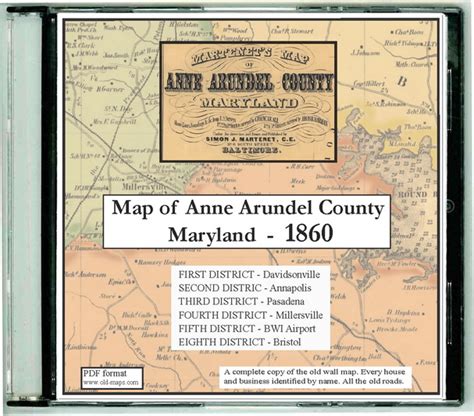 Anne Arundel County Maryland 1860 - CDROM