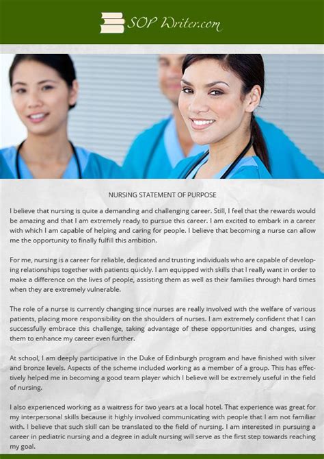 This Image Presentatioin Presents The Nursing Statement Of Purpose Sample Writing Service