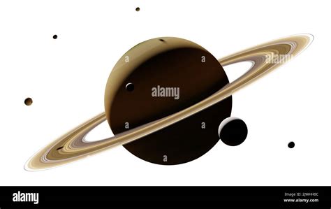 Saturn planet moons Cut Out Stock Images & Pictures - Alamy