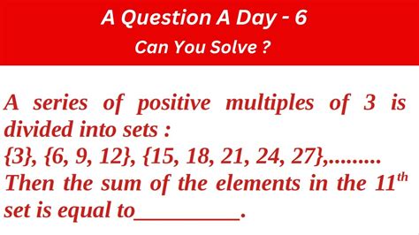 A Question A Day 6 Sequences Series Jee Main Jee Advanced