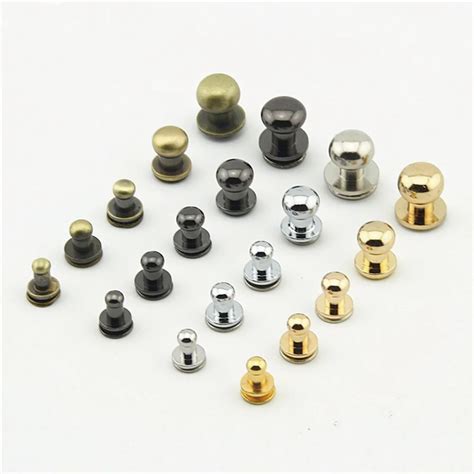 Round Head Nail Rivet Bag Stud Screws Back Copper Leather Belt Craft