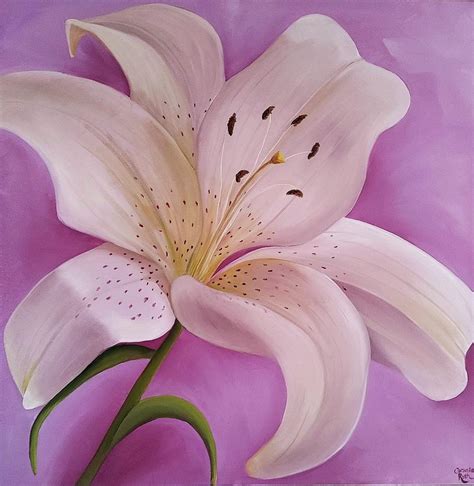 Sift White Asiatic Painting By Connie Rish Fine Art America