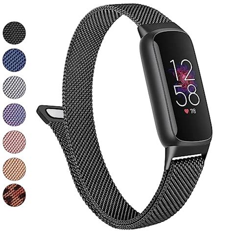 Metal Band For Fitbit Luxe Bands Women Men Stainless Steel Mesh Loop