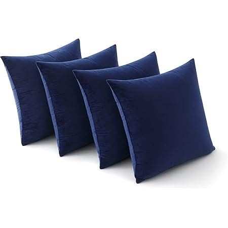 MIULEE Pack Of 4 Velvet Cushion Covers Soft Decorative Square Throw