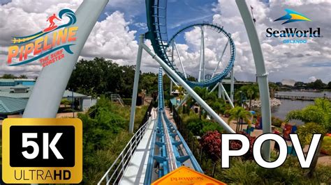 Pipeline The Surf Coaster Front Row K Pov Seaworld Orlando Youtube