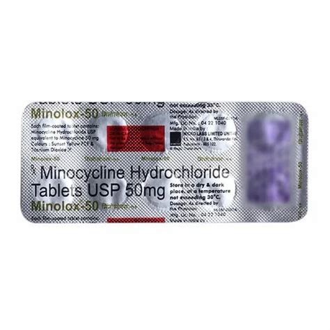 Minocycline Hcl Mg Tablet At Rs Box Minocycline Hcl Tablet In