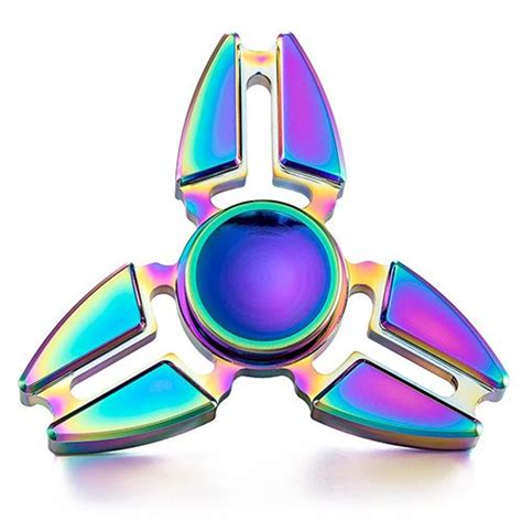 Triangle Fidget Spinner Rainbow Color Tri Angle Aluminium Fidget