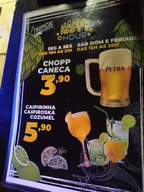 Menu em Tropical Beer pub Bar Brasília Setor M Qnm 7 Conjunto O