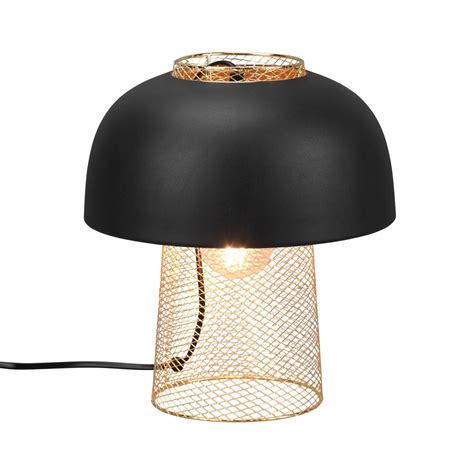 Lampa stołowa nocna grzyb druciana czarno złota RL R50811032 Cena