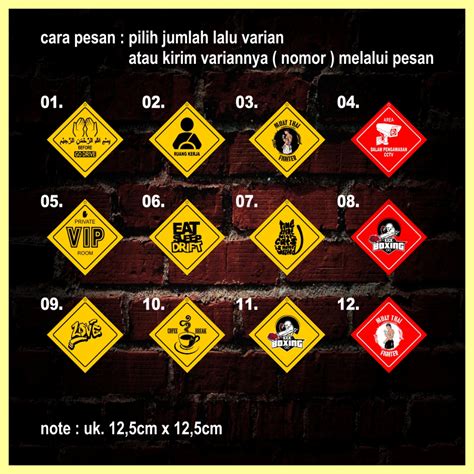 Jual Gantungan Kaca Signage Stiker Tebal Stiker Rambu Stiker Himbauan