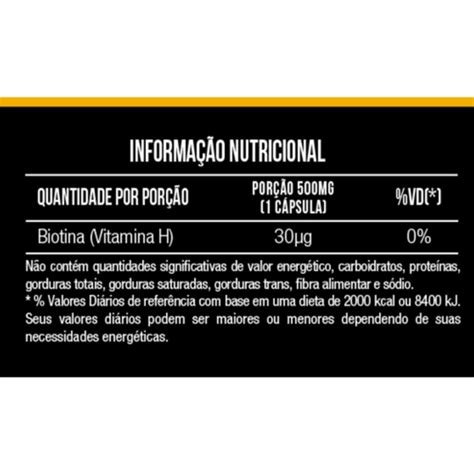 Biotina Mg Capsulas Mais Nutrition Submarino