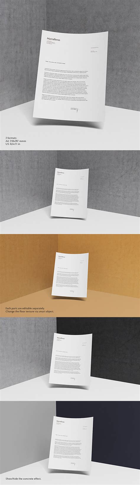 Letterhead Mockup Psd Graphicburger