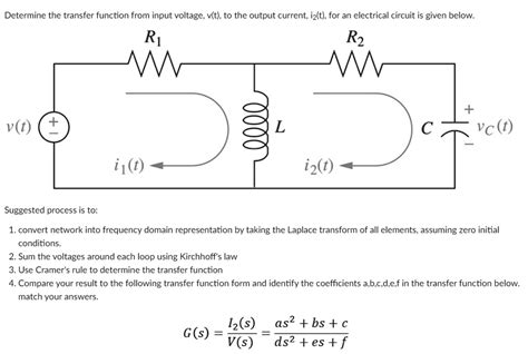 SOLVED Determine The Transfer Function From Input Voltage V T To