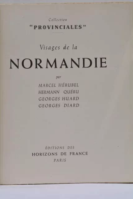 HÉRUBEL VISAGES DE La Normandie Illustrations Paris 1944 EUR 35 00