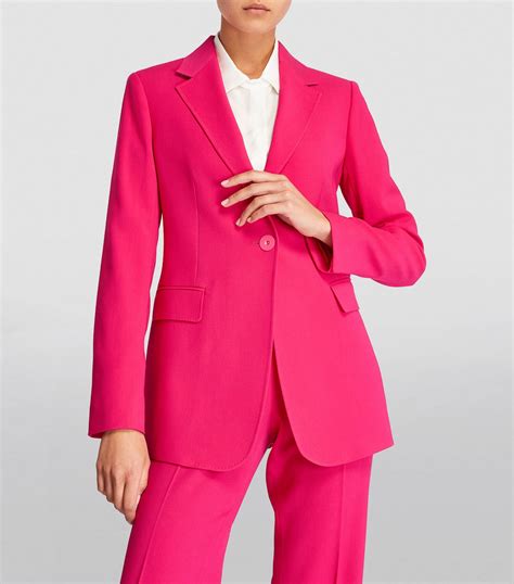 Womens Max Mara Pink Virgin Wool Blazer Harrods Us