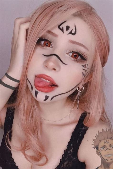 Sukuna Jujutsu Kaisen Cosplay Makeup Anime Makeup Cute Makeup