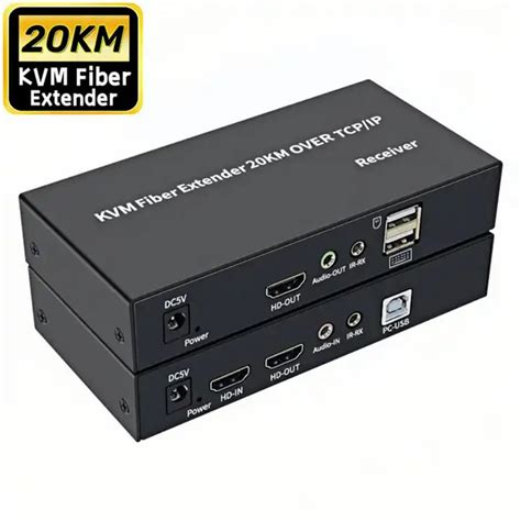 20km Hdmi Kvm Extender Over Optic Fiber Usb Kvm Extender Transmitter