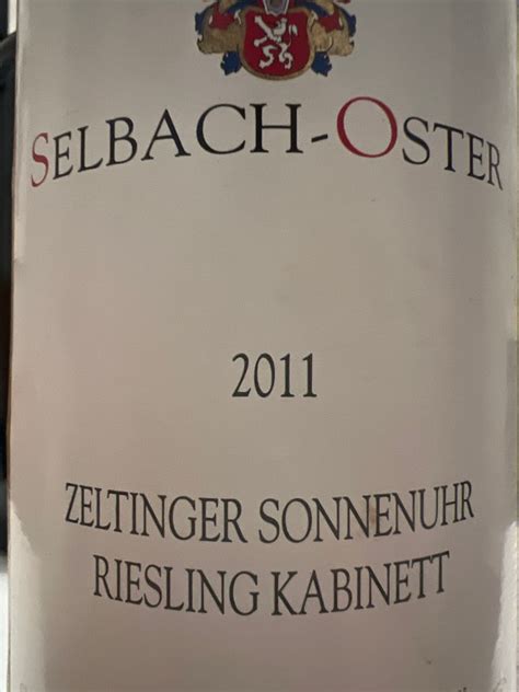 2011 Selbach Oster Zeltinger Sonnenuhr Riesling Kabinett Germany