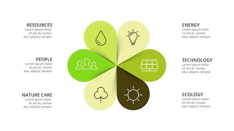 Eco Circle Diagramm Diagramm Vektor Infografik Pr Sentationsvorlage