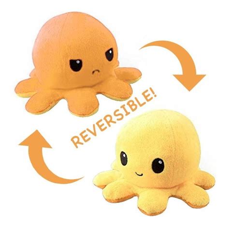 Set 5 Piezas Pulpito Reversible Peluche Doble Cara Kawaii Meses Sin