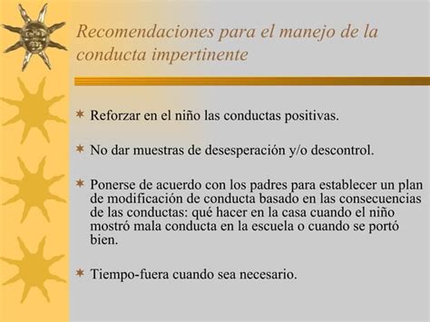 Manejo Problemas Conducta Salon Clases Ppt