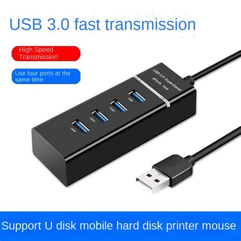 Usb Interface Splitter Adapter Laptop Desktop Computer Hub One Drag