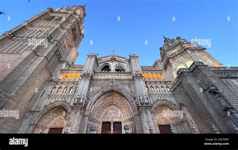 Facade Of The Cathedral Of Toledo Stock Photo Alamy