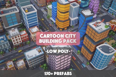 Urban Cartoon City Buildings