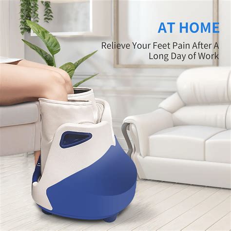 Eilison Electric Foot Massager Calf Airbag Massager With 14 Airbags For Heating And Kneading