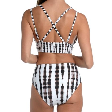 La Blanca Swim Nwt La Blanca Twisted Bamboo Strappy Back Bikini Set