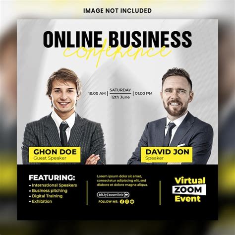 Premium Psd Psd Online Business Conference Instagram Feed Template