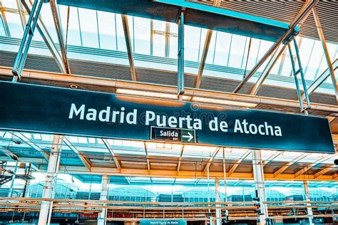 Interior Of The Railway Station Of Puerto De Atocha In Madrid Editorial