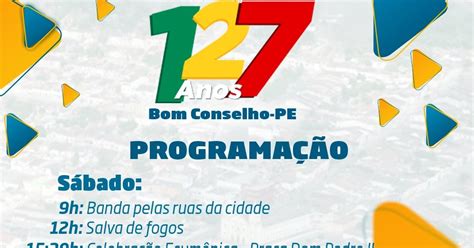 Blog Do Roberto Almeida Bom Conselho Comemora 127 Anos De EmancipaÇÃo