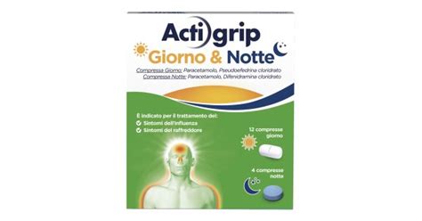 Actigrip Giorno Notte Rapido Sollievo Dai Sintomi Del Raffreddore