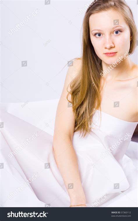 Picture Healthy Naked Woman Over White Stock Photo 57360112 Shutterstock