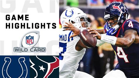 Colts Vs Texans Wild Card Round Highlights Nfl Playoffs Youtube