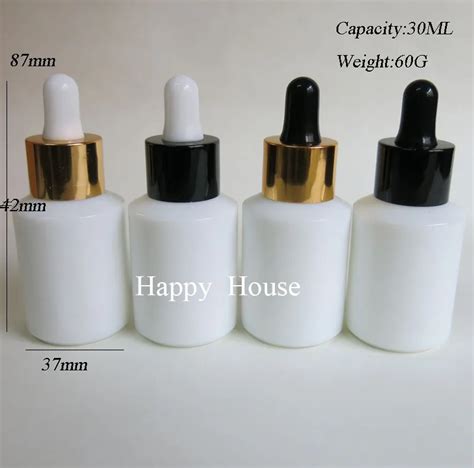 10pcs Lot 30ml Empty White Dropper Bottle 1oz Glass Dropper Container 30cc Dropper Bottles In