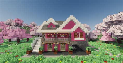 Cherry Blossom Grove Suburban House (Biomes O' Plenty) [1.12.2 Modded ...