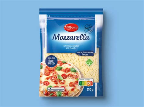 Milbona Mozzarella Gerieben 250 G Von Lidl Ansehen