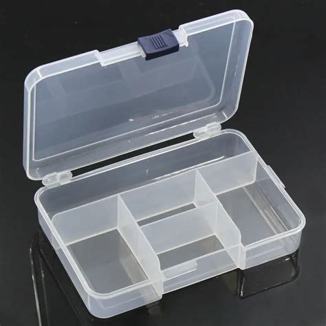 1pc Clear Plastic Storage Transparent Compartments Organizers Cases